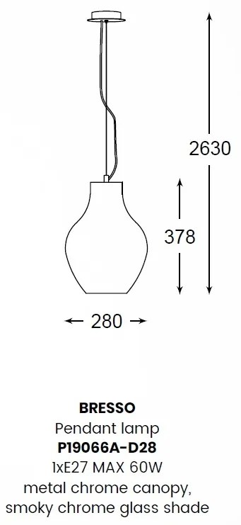 Lustra, Pendul ultra modern, diametru 28cm BRESSO