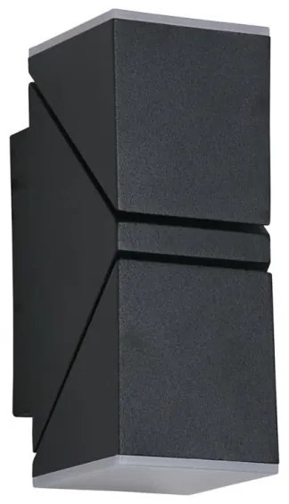 Searchlight 36170BK - Aplica de perete LED pentru exterior MONTANA 2xLED/6W/230V IP44