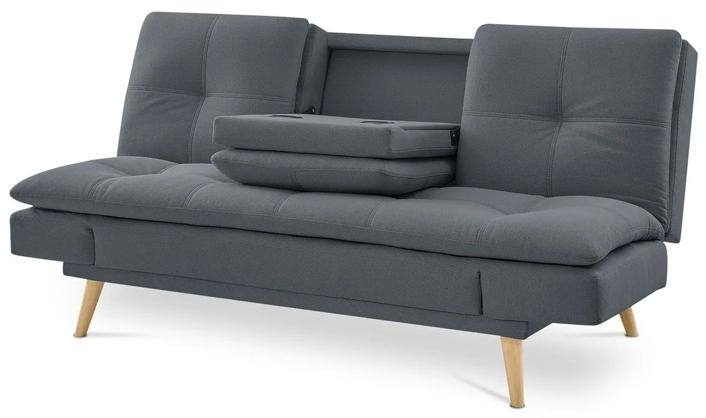 Canapea cu trei locuri ASB-4720 GREY2, gri închis