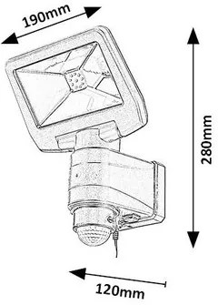 Aplică de perete solară Rabalux 77021 de exteriorDojran, negru