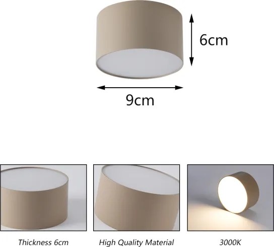 BRILAGI - LED plafonieră de exterior FORIS LED/9W/230V Ø 9 cm bej IP44