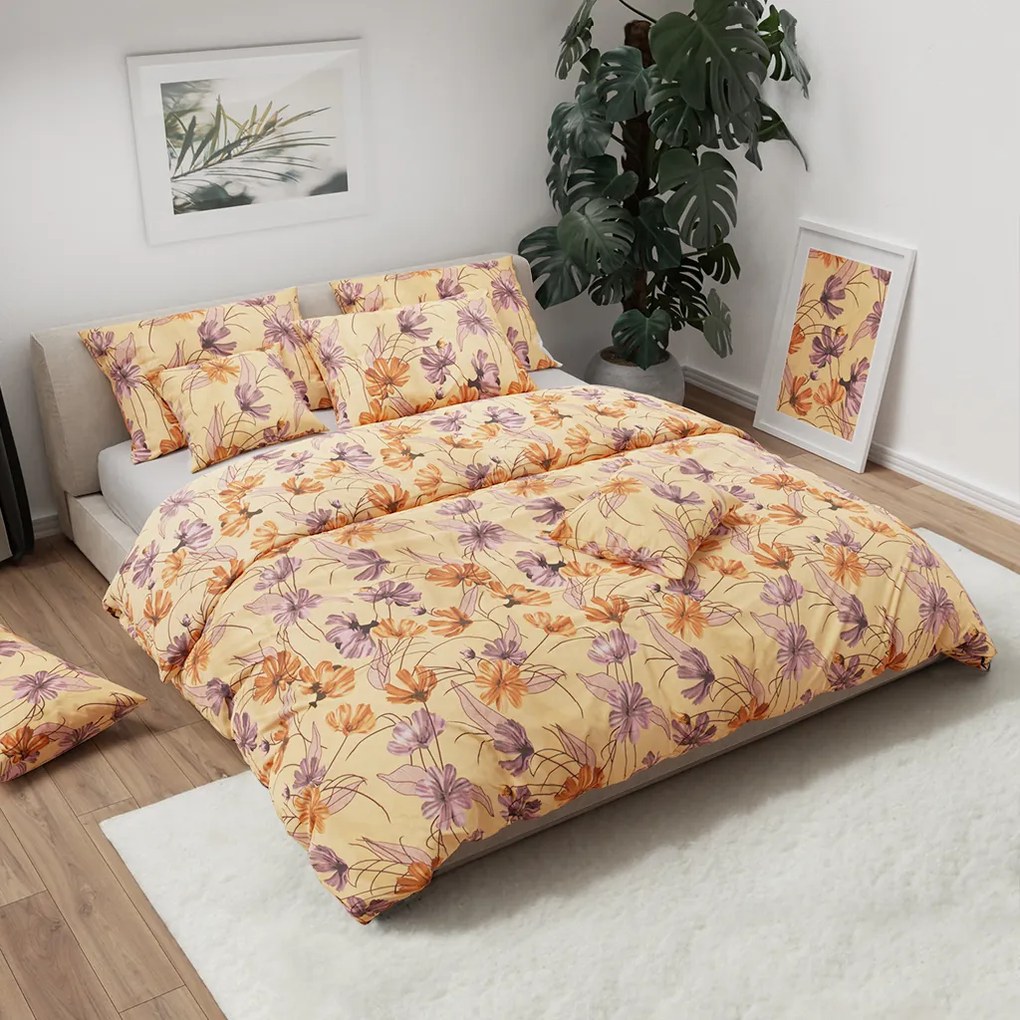 Lenjerie de pat din bumbac bej OLDIE Dimensiune lenjerie de pat: 70 x 90 cm | 140 x 200 cm