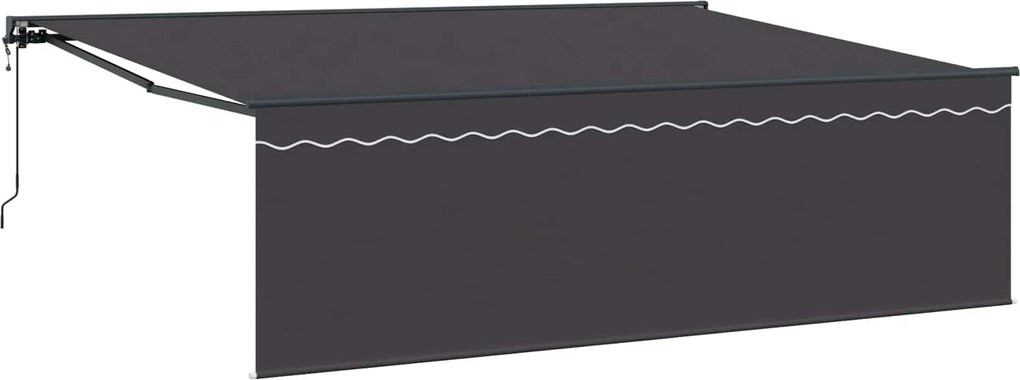 vidaXL Cortina Retractabilă Antracit 450 × 350 cm
