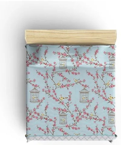 Set cuvertură și fețe de pernă verde mentă matlasat 240x220 cm Birdcage – Mijolnir