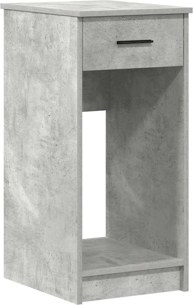 vidaXL Suport turn computer cu sertar gri beton 35x45x77 cm