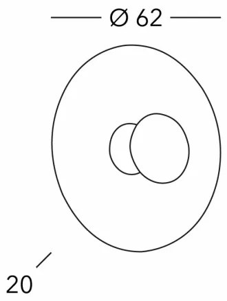 Aplică Kolarz 0365.61XL.V1.3 LUNA 1xE27/100W/230V 24K auriu