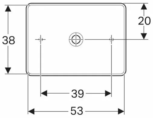 Lavoar pe blat Geberit Variform dreptunghiular fara preaplin 55x40 cm