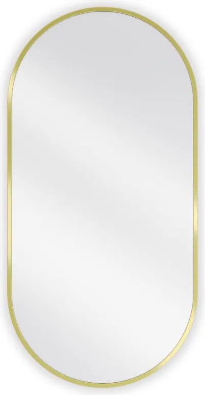 Mexen Loft oglindă baie ovală 90 x 45 cm, ramă aurie - 9851-090-045-000-50