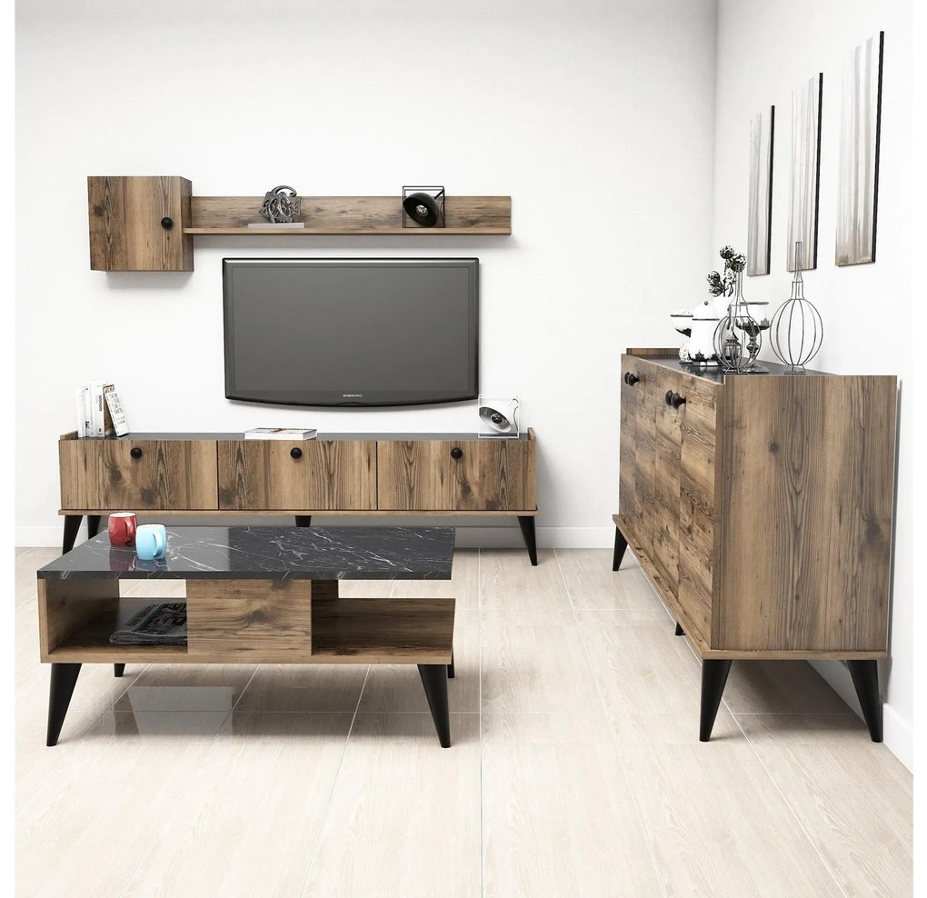 Mobilier living Lydie 2 (Nuc + marmură). 1088211