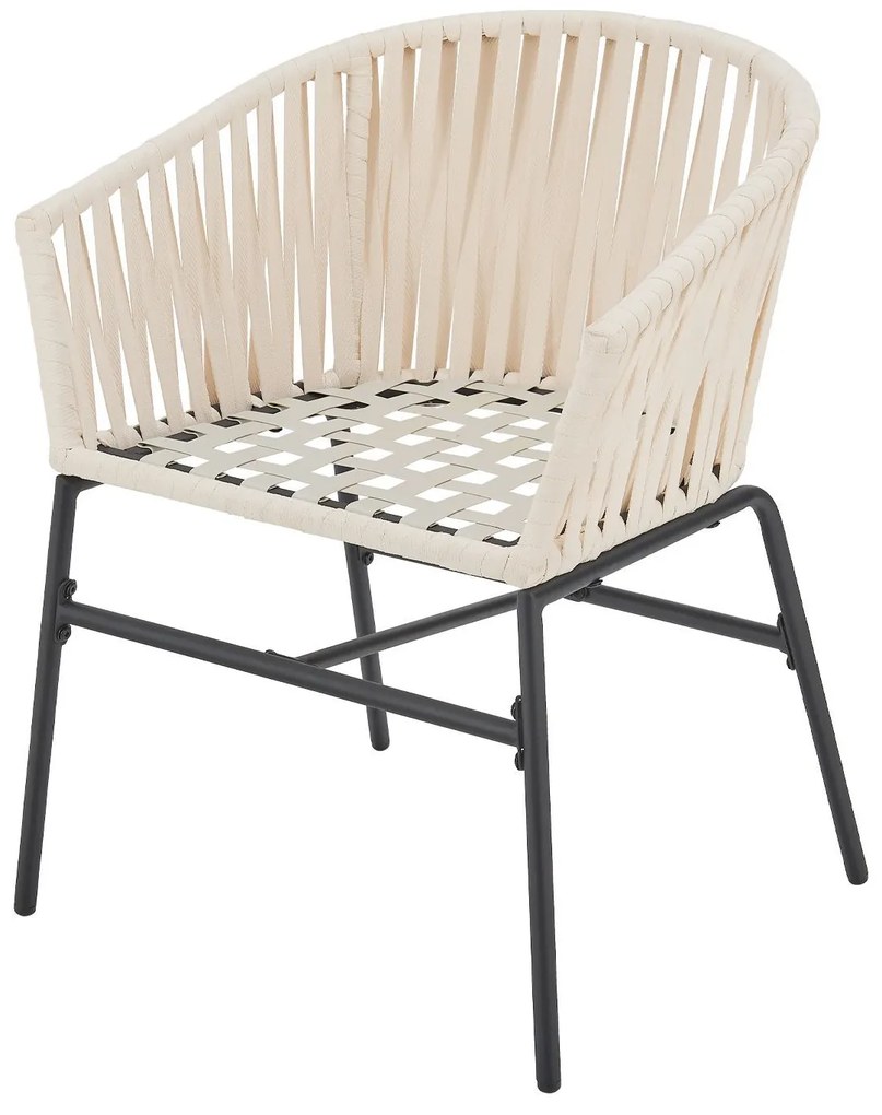 Jusky 2 scaune metalice - bej
