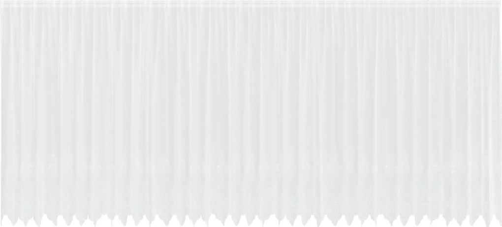 vidaXL Cortină din Dantelă cu perdele Alb 200 x 900 cm Poliester