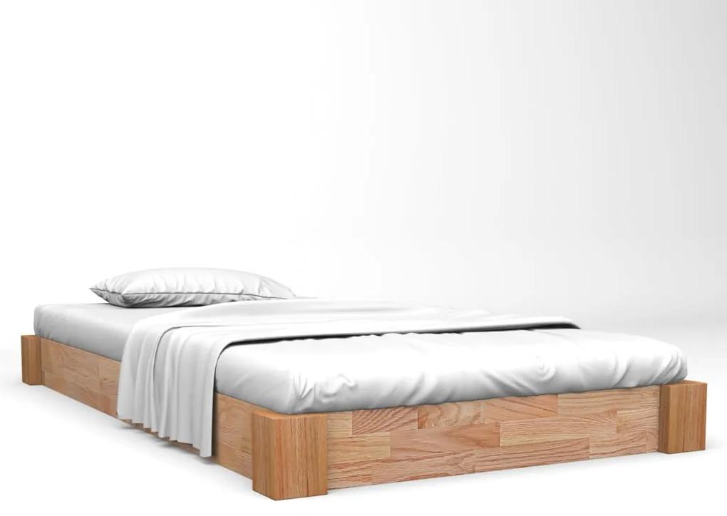 247257 vidaXL Cadru de pat, 120 x 200 cm, lemn masiv de stejar
