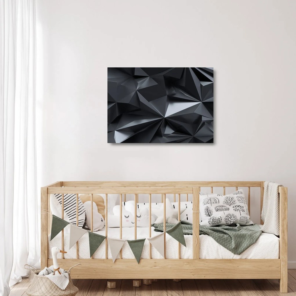 Tablou pe sticlă - Abstracție geometrică (70x50 cm)