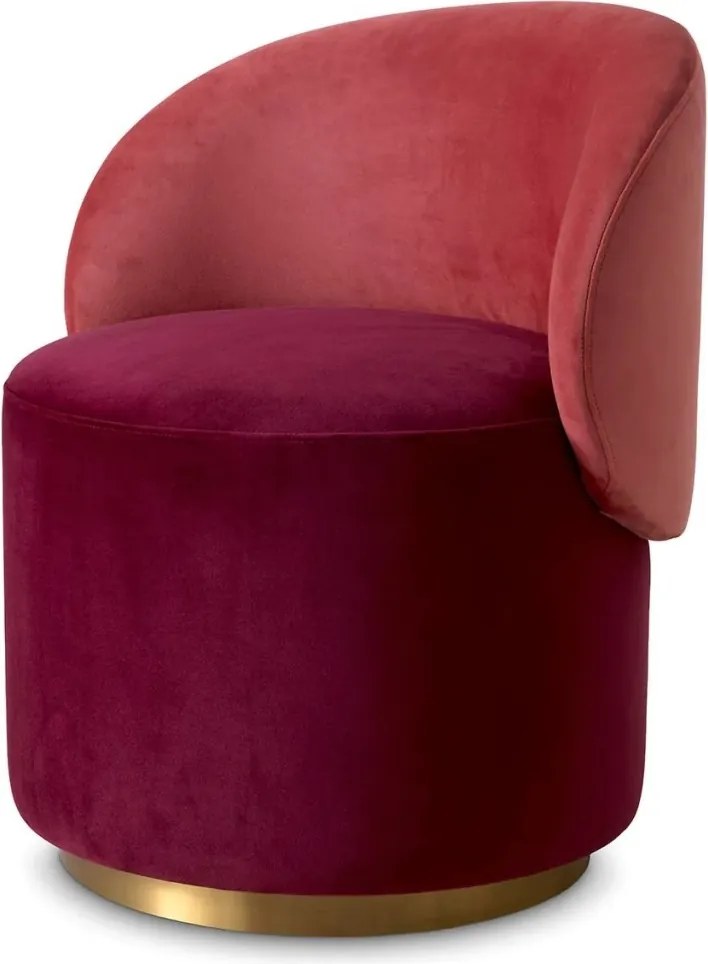 Fotoliu pivotant modern design LUX Chair Greer, Savona bordeaux red