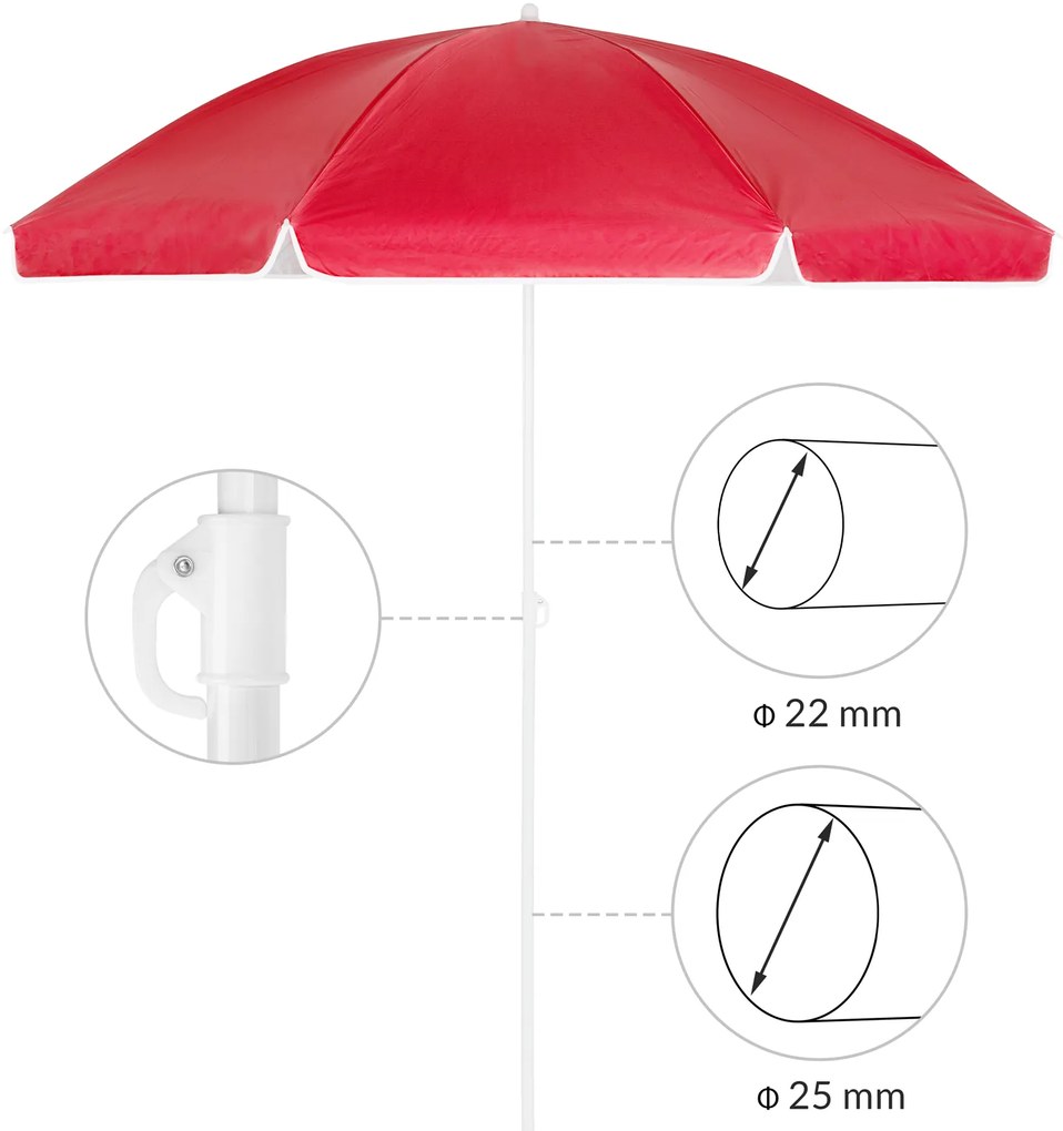 Deuba Umbrelă Crete Ø200 cm - roșu