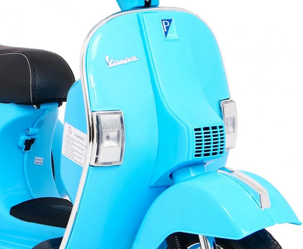 Motocicleta Electrica cu Acumulator Pentru Copii NOVOKIDS™ Vespa Premium Retro Scooter, Pornire la cheie, 3-8 ani, Max 30 kg, Cu Melodii si Lumini