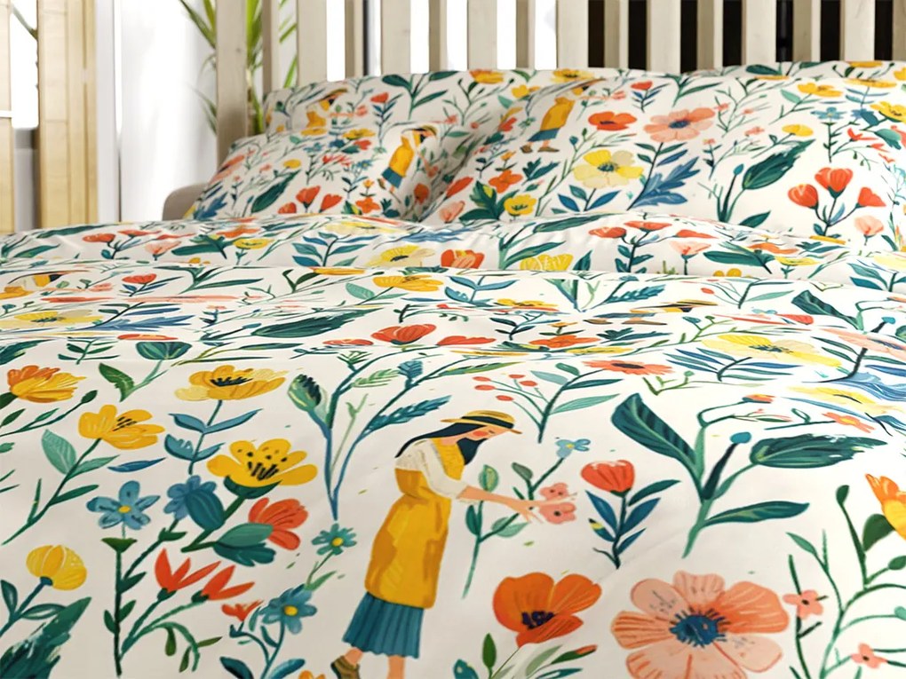 Lenjerie de pat policoton FLOVINA POLY colorata Dimensiune lenjerie de pat: 70 x 90 cm | 140 x 200 cm