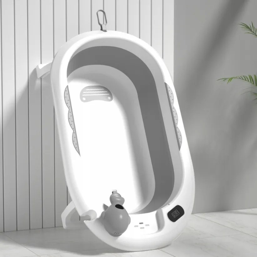 Baie pliabilă pentru copii VAIANA PREMIUM cu un șezlong - mai multe culori Albastru