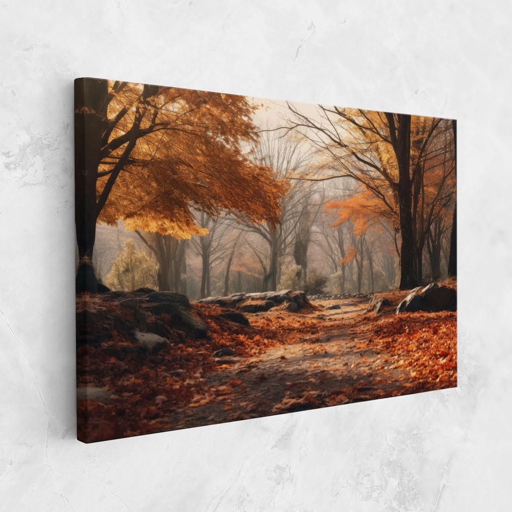 Tablou Canvas, 50x70cm, Dormitor si Living, Peisaje, Toamna, Autumn Forest