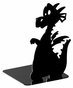 Suport De Carte Dragon Otel, Negru Mat, 18 X 11 Cm