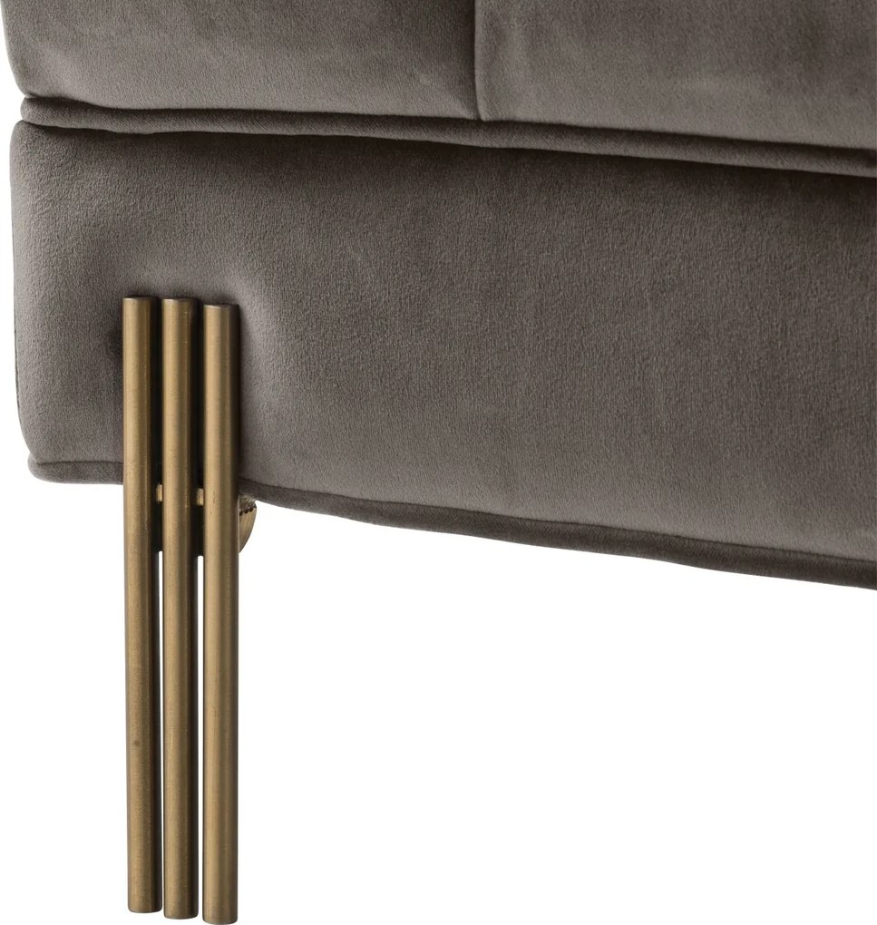 Taburete design elegant design LUX Sienna, catifea gri 113390 HZ