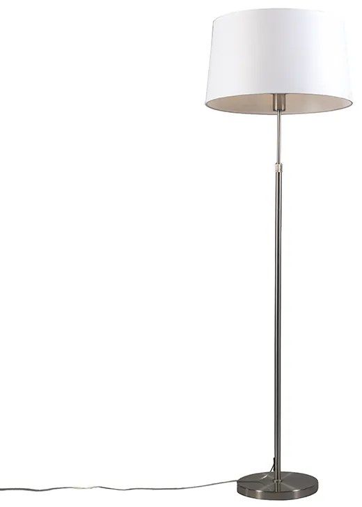 Lampă de podea din oțel cu abajur alb 45 cm reglabil - Parte