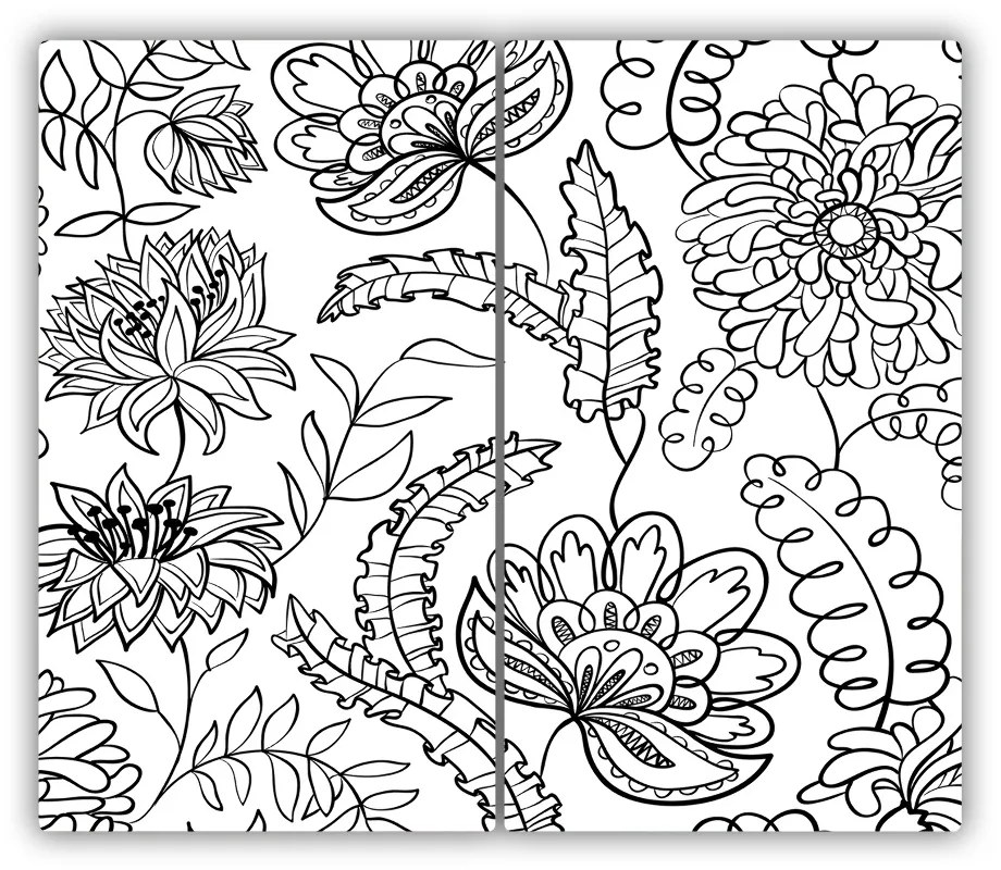 Tocator din sticla model floare