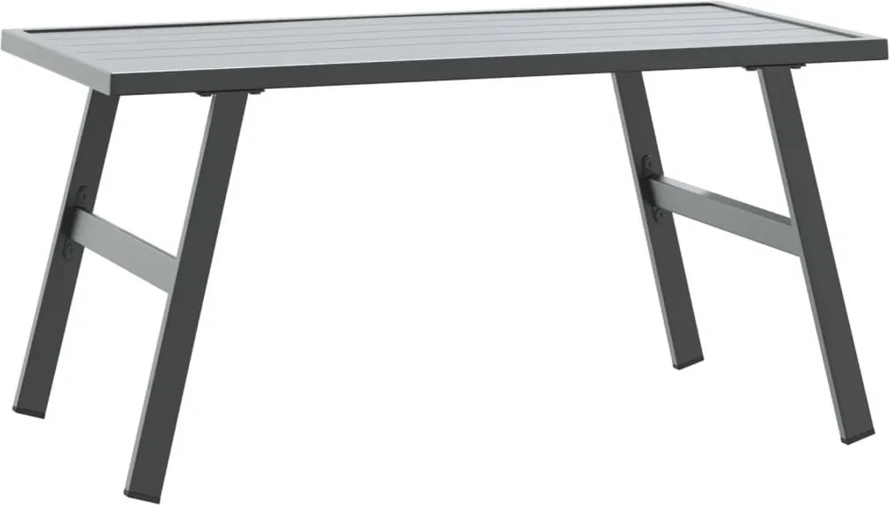 vidaXL Măsuță cafea grădină negru 90x45x35cm oțel vopsit electrostatic