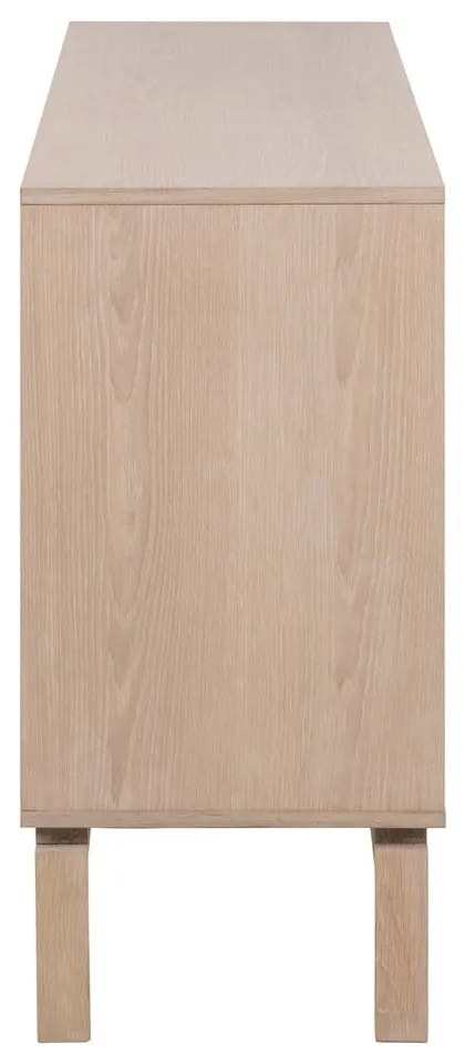 Comodă în culoare naturală joasă cu aspect de lemn de stejar 135x80 cm Linley – Actona