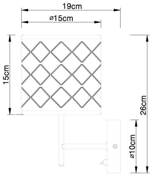Globo 15229W - Aplică perete CLARKE 1xE14/40W/230V