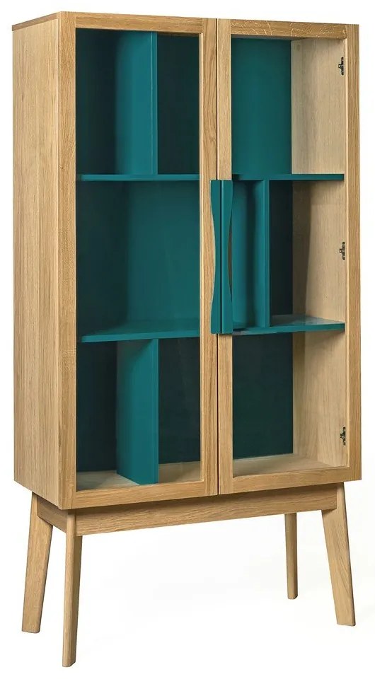 Vitrină Woodman Avon, albastru turcoaz