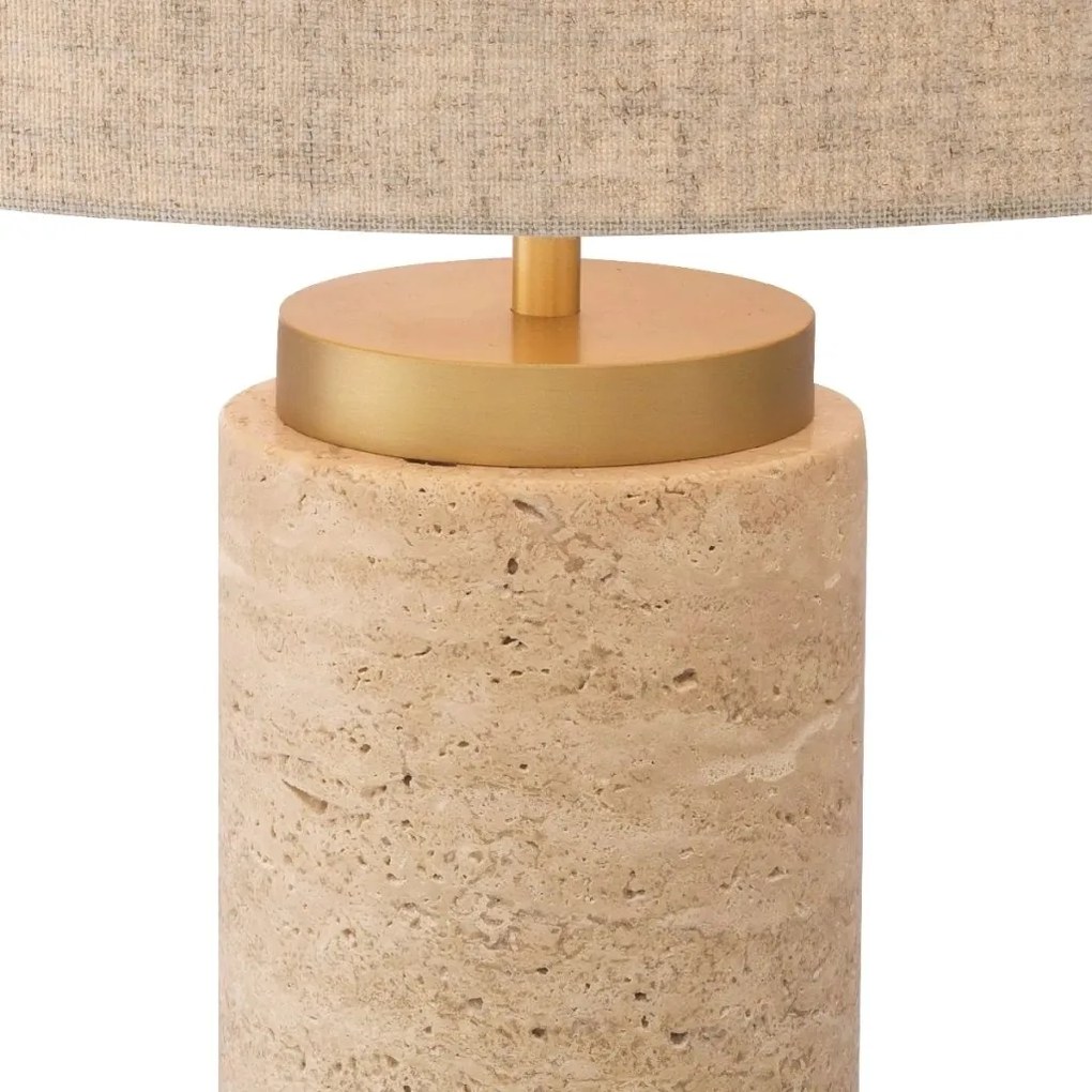 Veioza, Lampa de masa design LUX Lxry, travertin