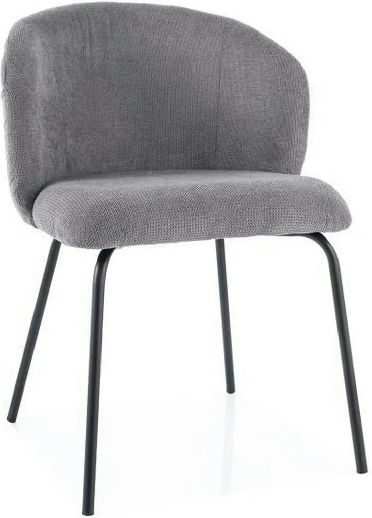 Scaun KEVIN, gri/negru, stofa clasica/metal, 57x44x79 cm