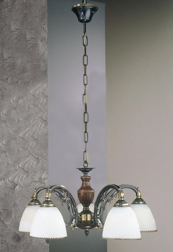 Lustra rustica suspendata cu 5 brate design italian 3800