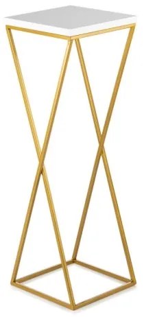 Suport pentru flori LOFT 70x24 cm auriu/alb