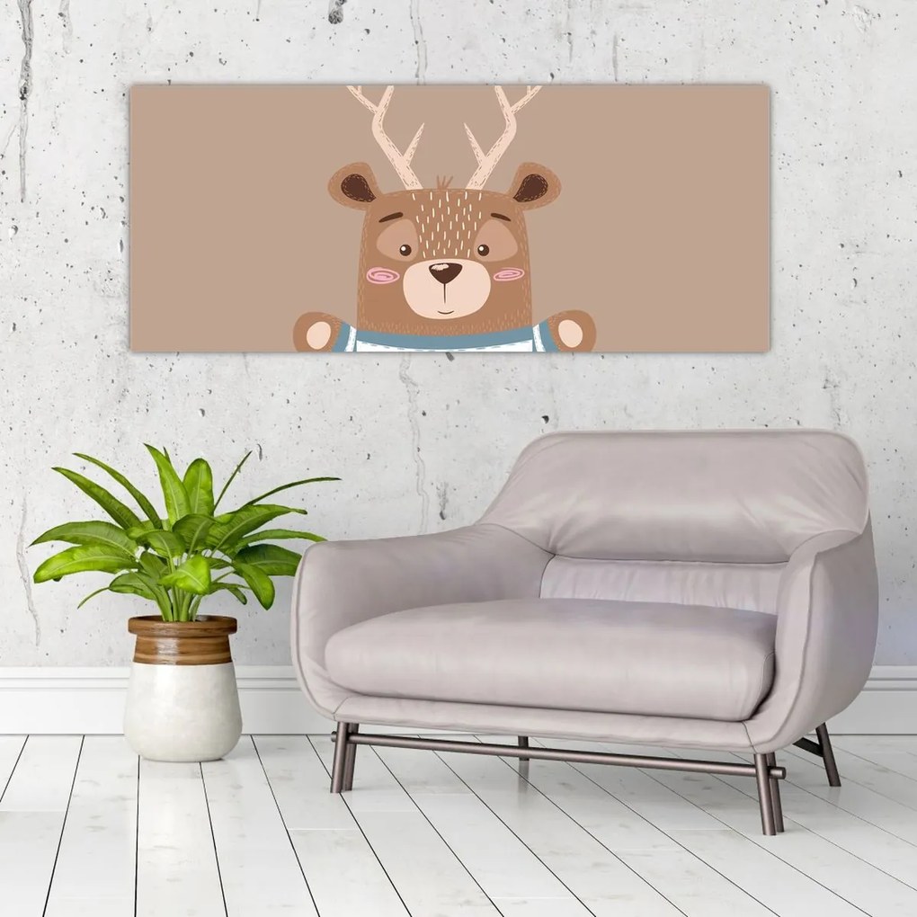 Tablou - Cerb în cămașă cu dungi (120x50 cm)