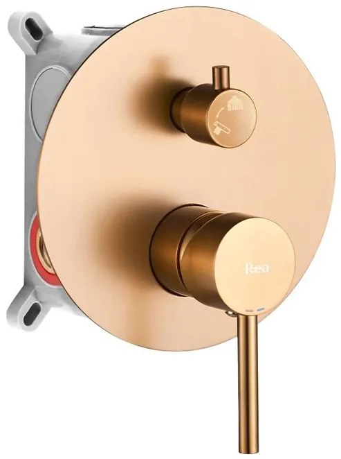 Set de dus incastrat Rea Lungo cupru periat cu BOX