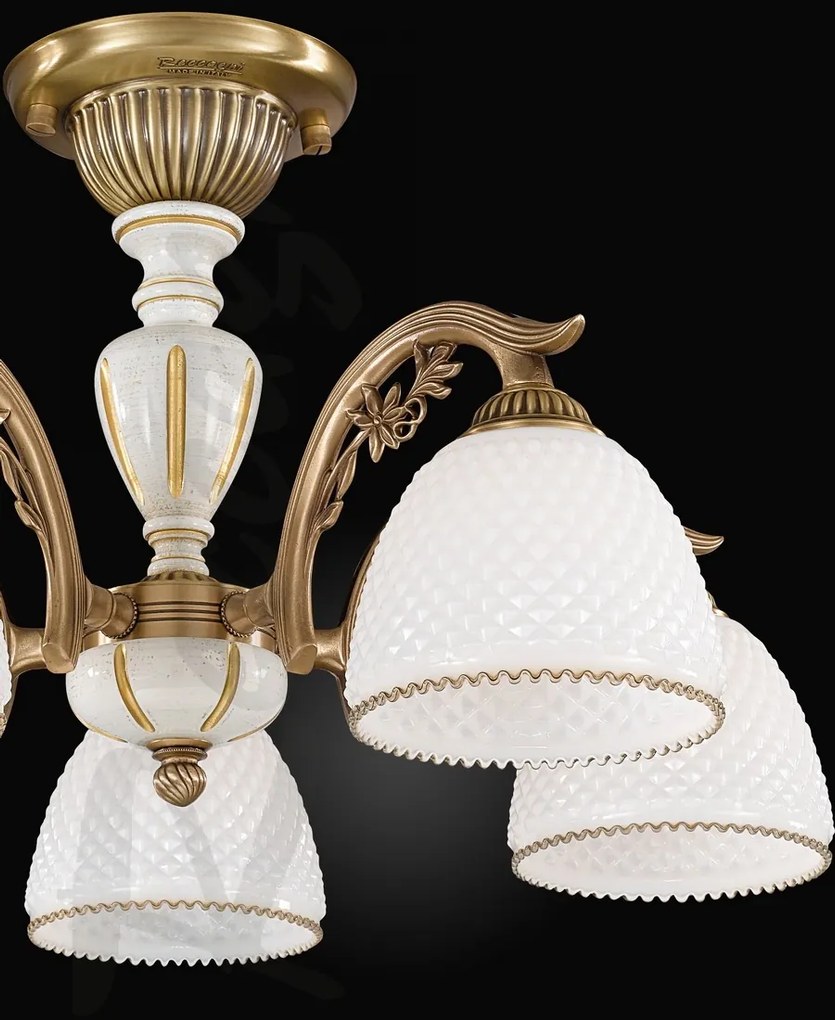 Lustra aplicata clasica din alama 5 brate design italian 8606
