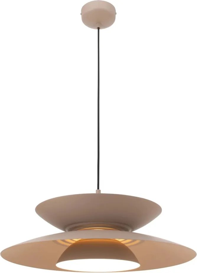 Lustra LED suspendata metal bej Mayumi