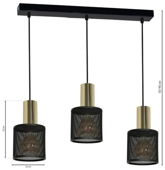 Lustră pe cablu ARES 3xE27/60W/230V