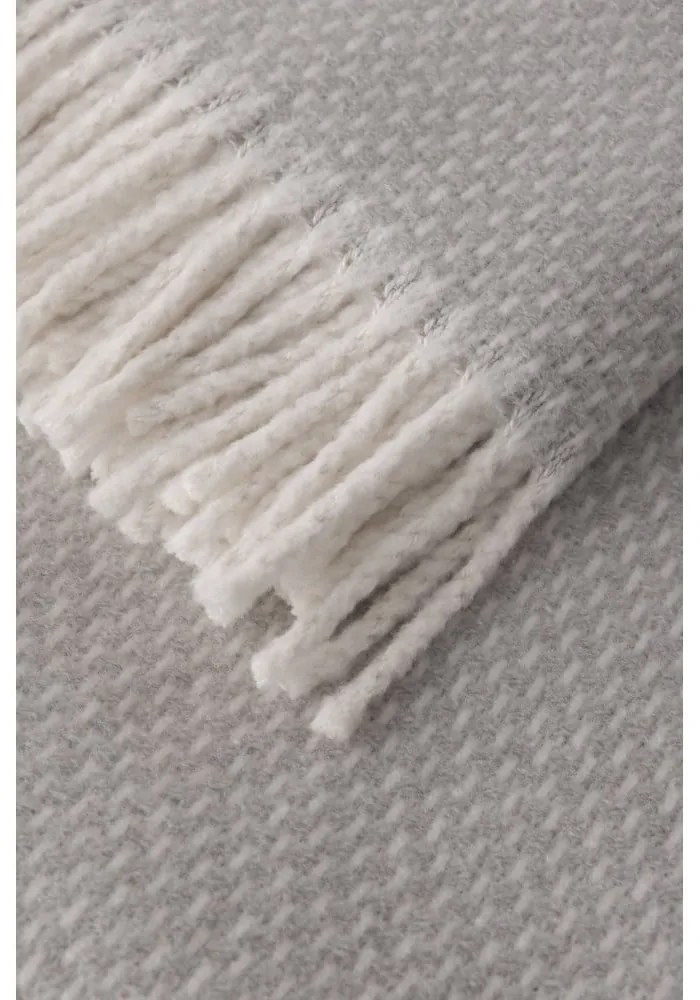 Pled din amestec de bumbac Euromant Zen, gri, 140 x 180 cm