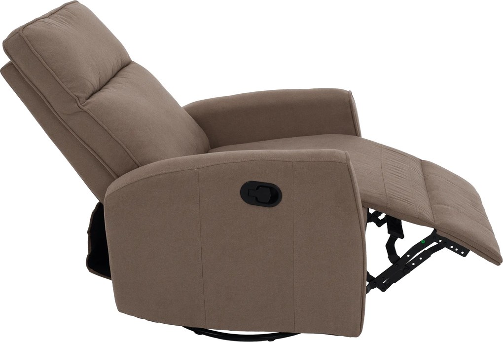 Fotoliu rotativ de relaxare, gri-maroniu taupe, MEKENZI