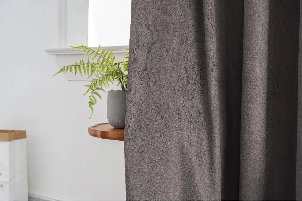 Draperie opaca DUNES VELVET 140x250 cm, gri inchis Agatat: Rejansa