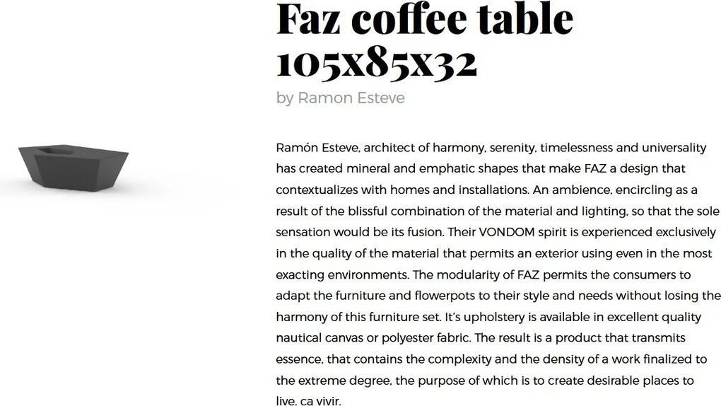 Masuta de cafea lounge FAZ