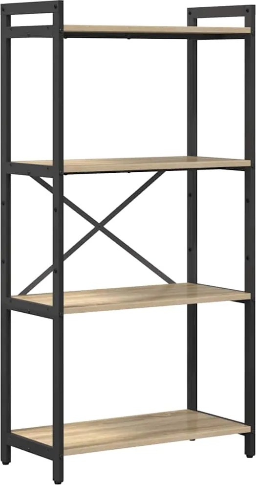 vidaXL Raft pentru cărți Stejar Sonoma 40 x 30 x 85 cm Lemn compozit
