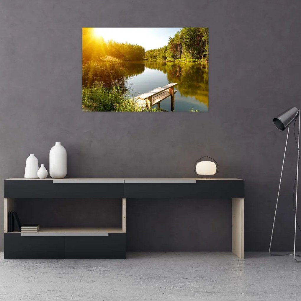 Tablou - Lac la munte (90x60 cm)