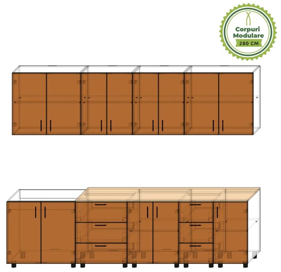 Configurator Bucatarie Modulara, Culoare Sonoma