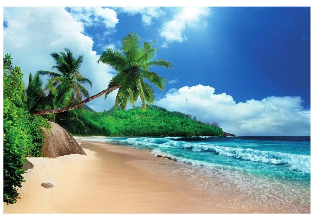 Fototapet plajă frumoasă pe insula Seychelles