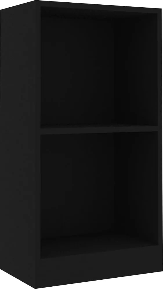 vidaXL Bibliotecă, negru, 40x24x75 cm, lemn prelucrat