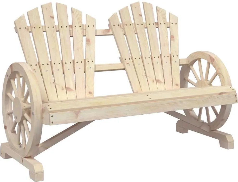 vidaXL Scaun Adirondack de grădină, 2 locuri, lemn masiv de brad